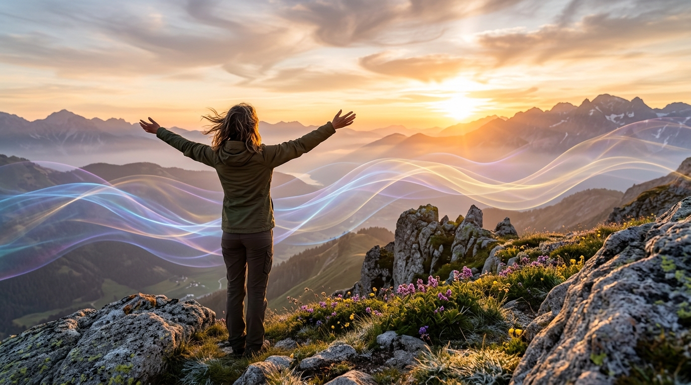 Engelszahl 1555 Bedeutung: leuchtende Ziffern auf goldenem Sternenhimmel