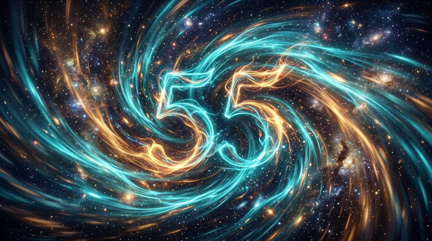 Engelszahl 55 Bedeutung und spirituelle Botschaft mit doppelter Wandelenergie